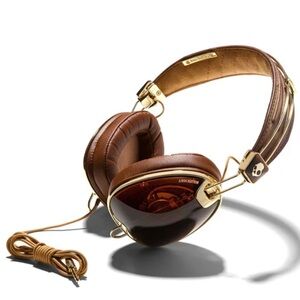 RocNation x Skullcandy Brown and Gold Headphones Kate Upton
